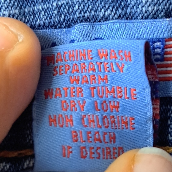 Vintage Y2K Embroidered Bootleg Crop Apollo Jeans sz 15/16 - Picture 8 of 13